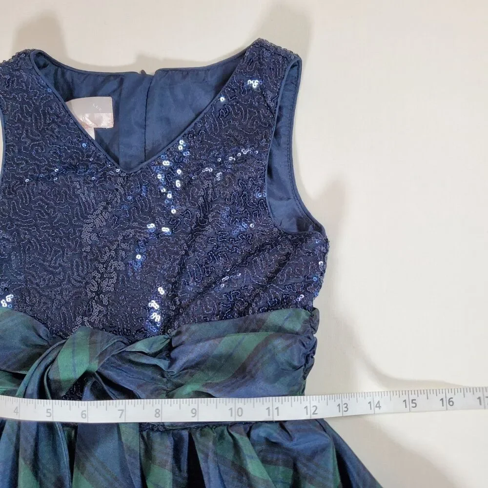 Pippa & Julie Girls Size 8 Blue Green Formal Special Occasion Party Dress